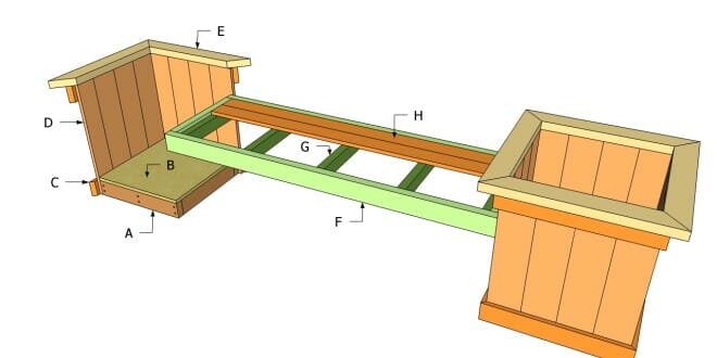 Outdoor Bench With Planters Plans