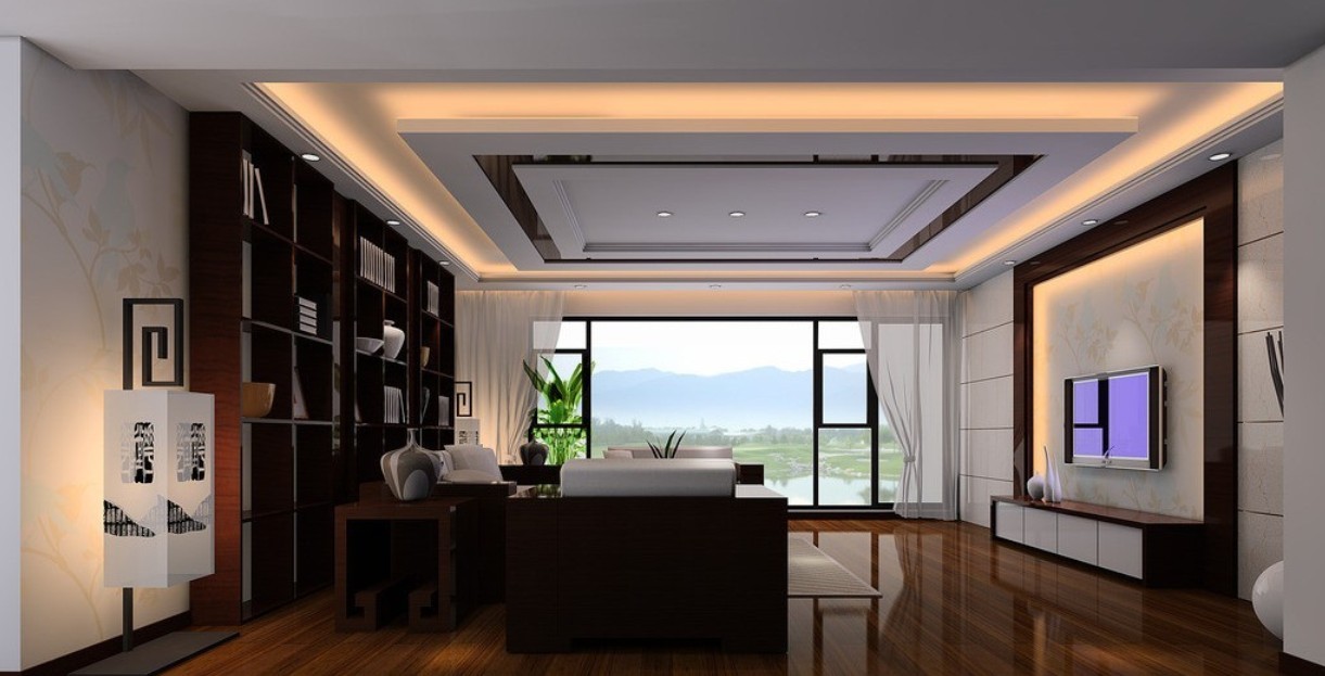 25 Elegant Ceiling Designs For Living Room - Home And Gardening Ideas