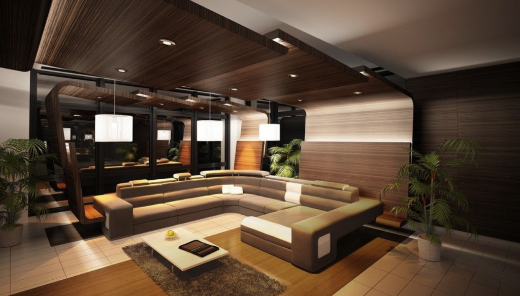 living room wooden ceiling design