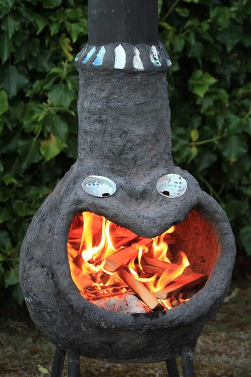 Outdoor fire place (Chimenea) from ferrocement