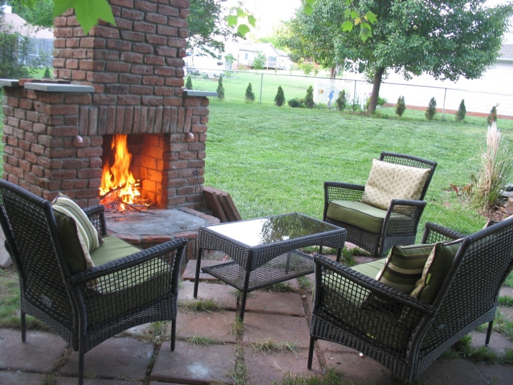 Reclaimed Brick Fireplace