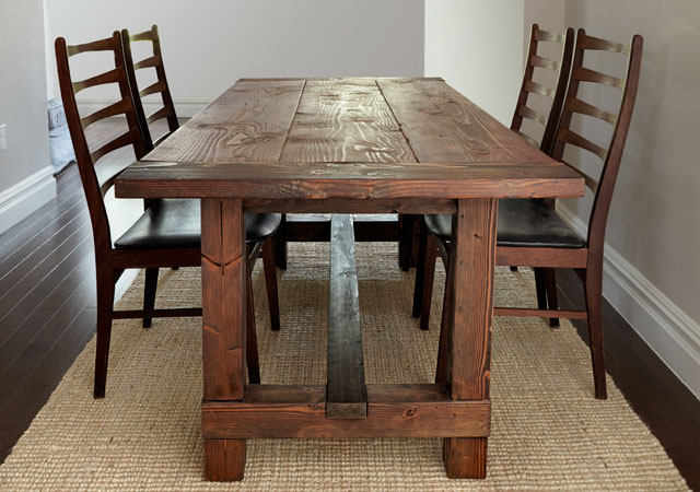 diy rustic kitchen table plans