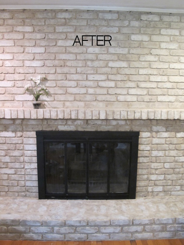 update your old brick fireplace 767x1024