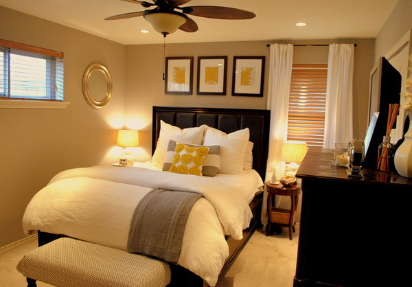 Monochromatic color for small bedroom design