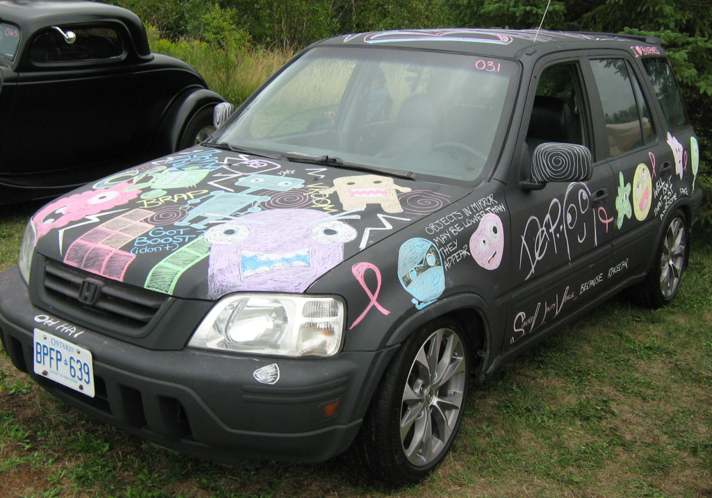 Chalk Painted Car