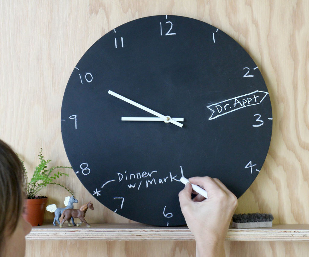 Chalkboard paint Clocks