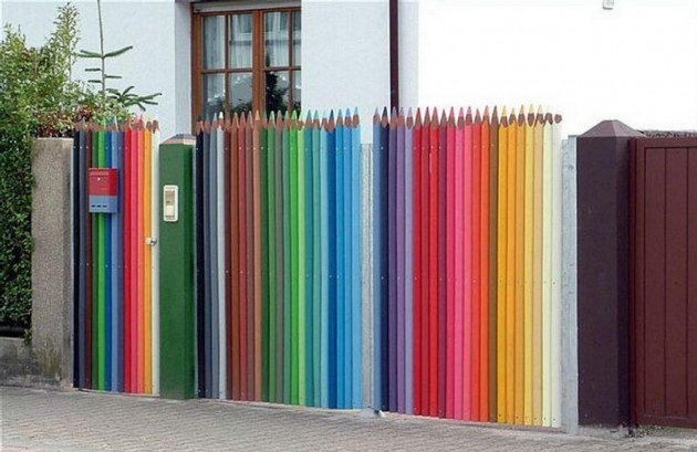 The Pencil Crayon Fence