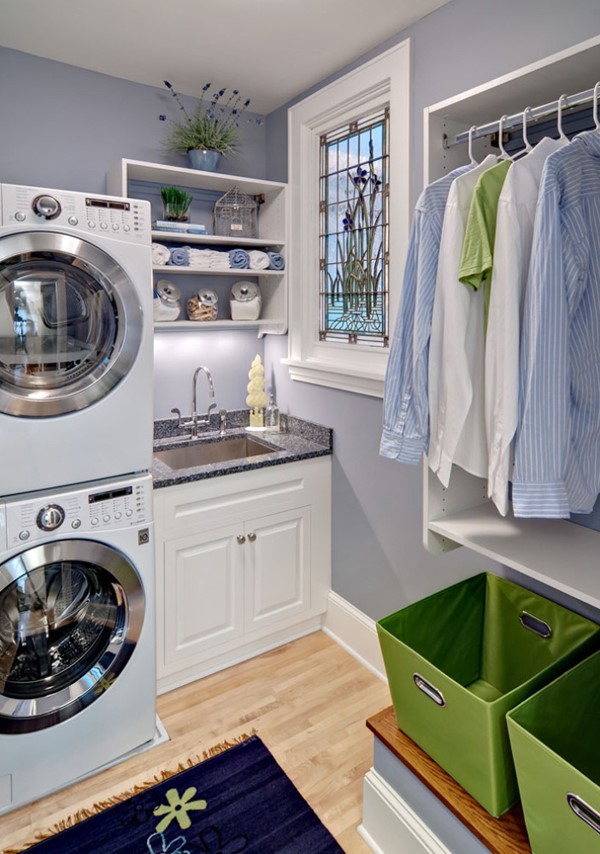colors and shaed of small laundry room