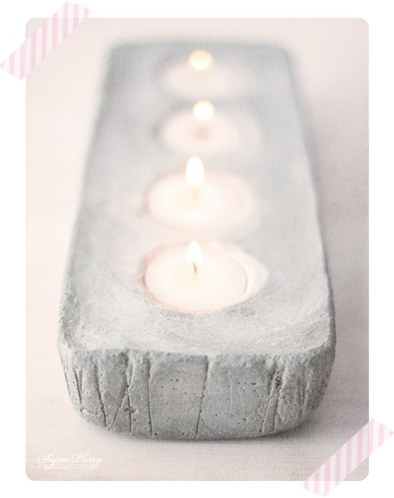 DIY Advent Stake in Concrete