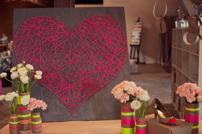 DIY String Heart Wall Art Ideas