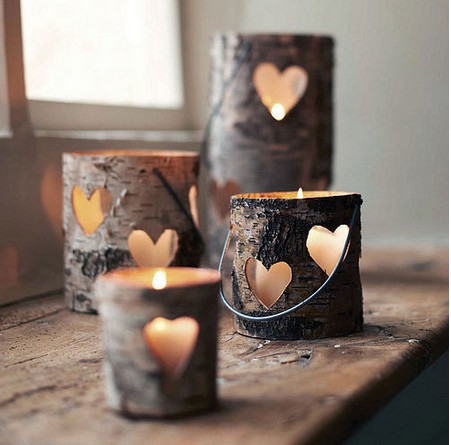 homemade candle holders