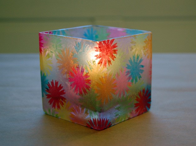 Stained Glass Votive DIY Candle Holders