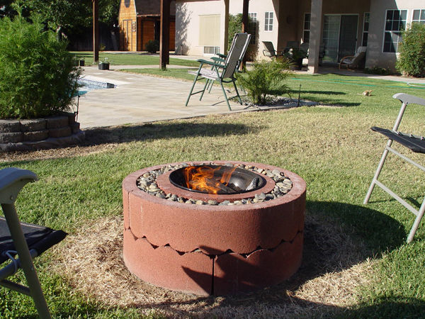 Use Tree Concrete Rings For DIY Fire Pit 