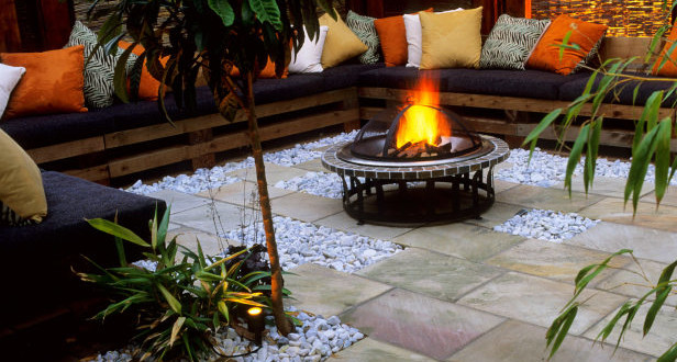 homemade fire pit