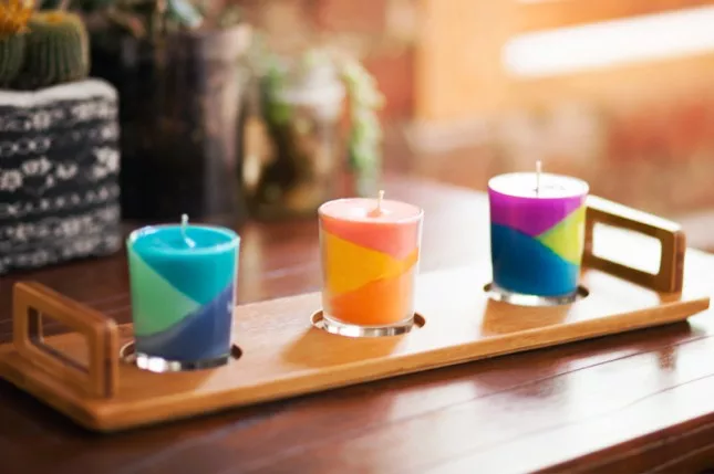 Color Blocking Candles