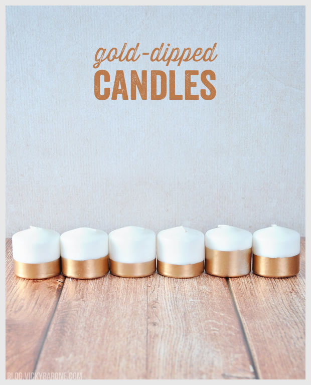 Gold Painted Candles