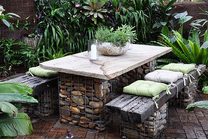 Stone and Wire Garden Furniture