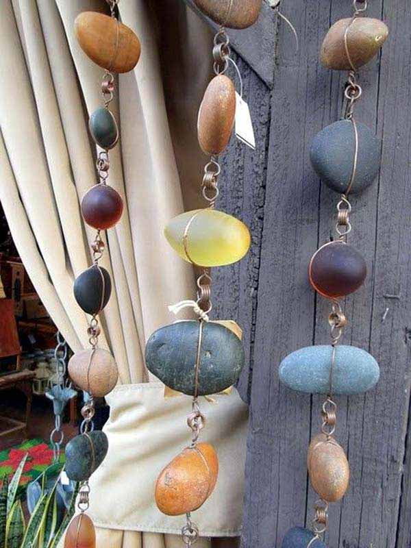 Stone and Wire Hanging Art