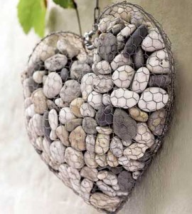 Stone and Wire Whimsical Heart