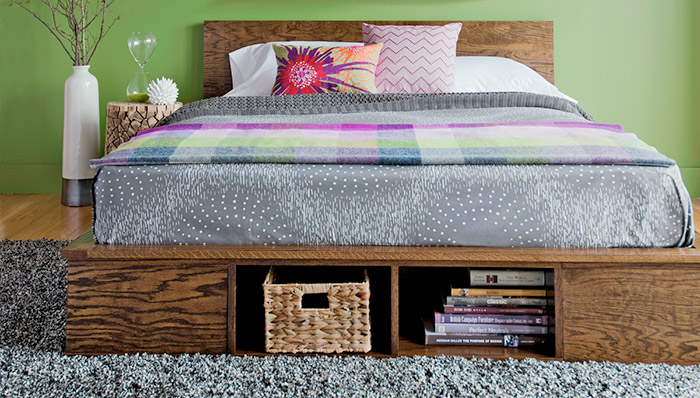 Storage Platform bed made with plywood