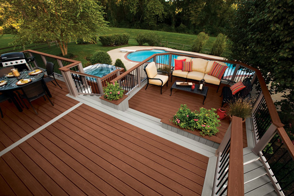 two tiered large deck