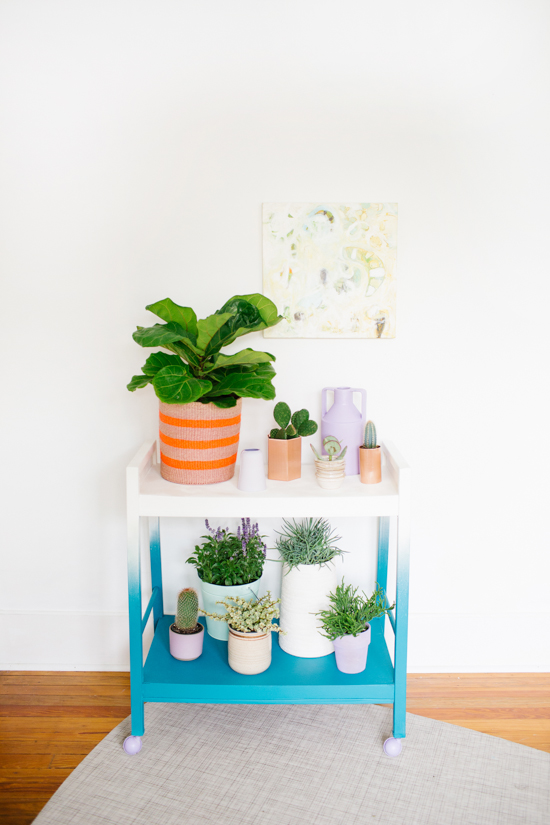 Turn An Old TV Stand Into DIY Plant Stand