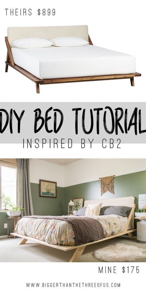 Build A Mid-century Inspired Diy Bed Frame