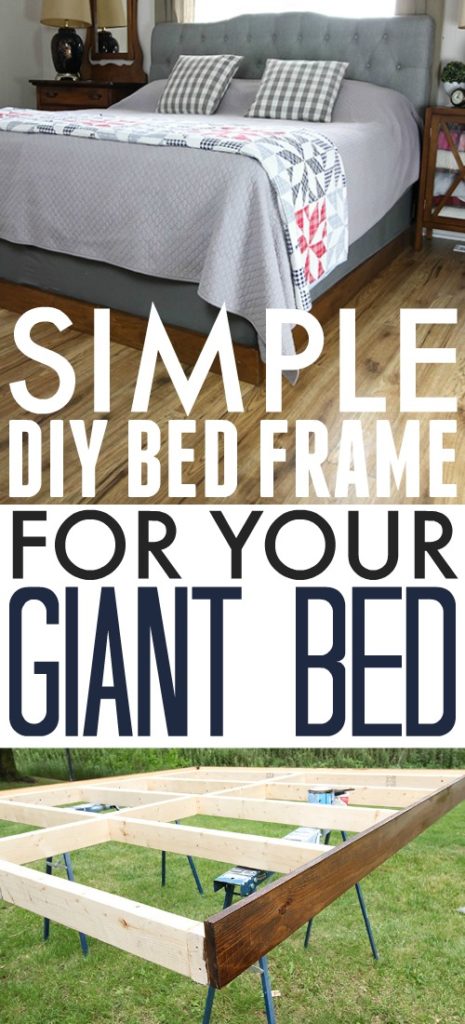 Diy Bed Frame For A Giant Bed