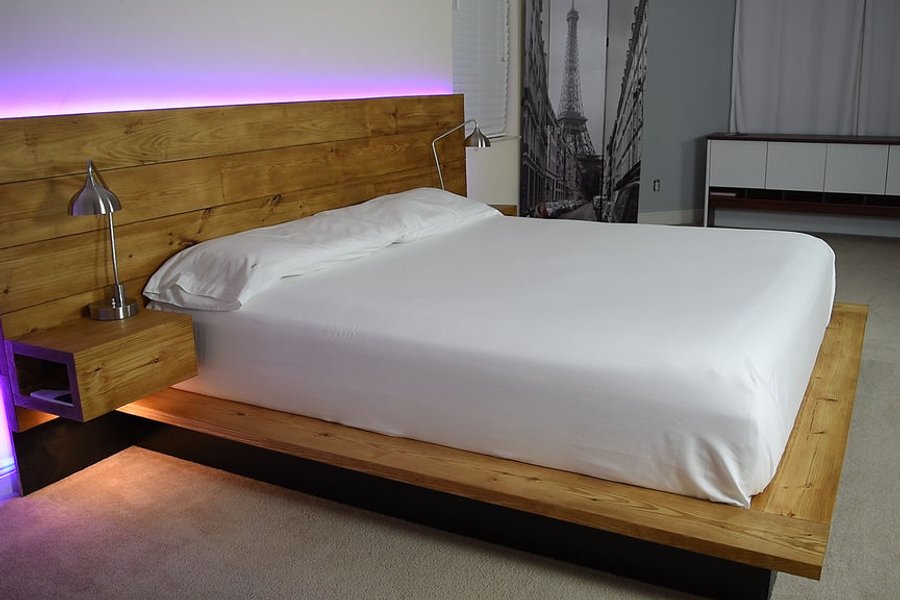 Diy Platform Bed With Floating Night Stands