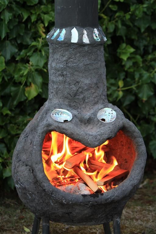 Outdoor fire place (Chimenea) from ferrocement 