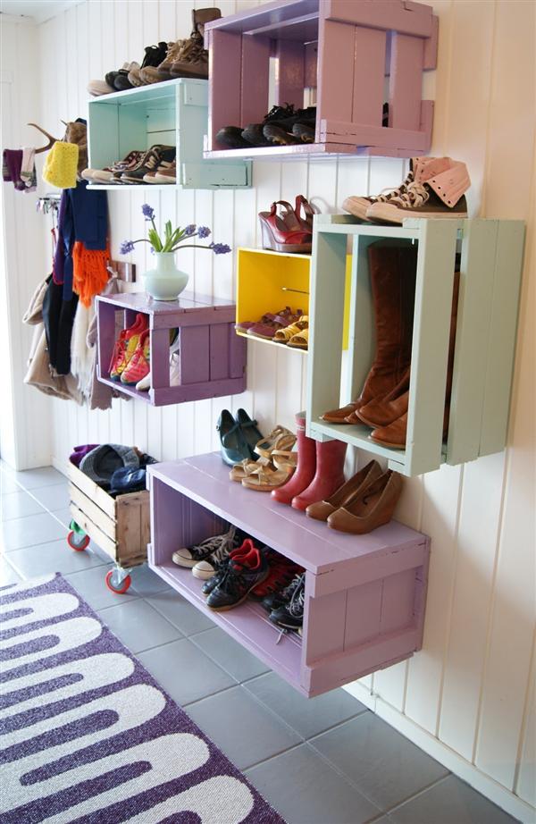 Place Your Shoes In Pallet Storage Crates