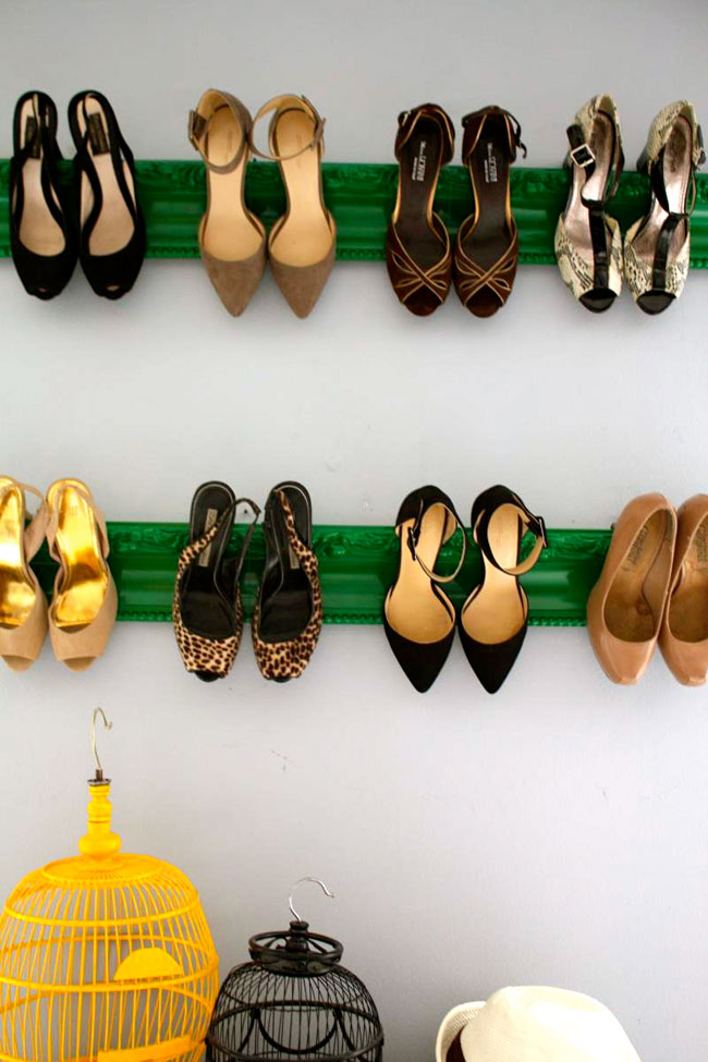 Hang Your Shoes On A Painted Crown Molding