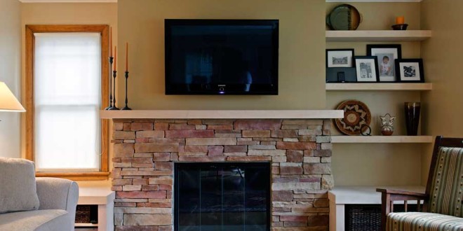 brick fireplace makeover