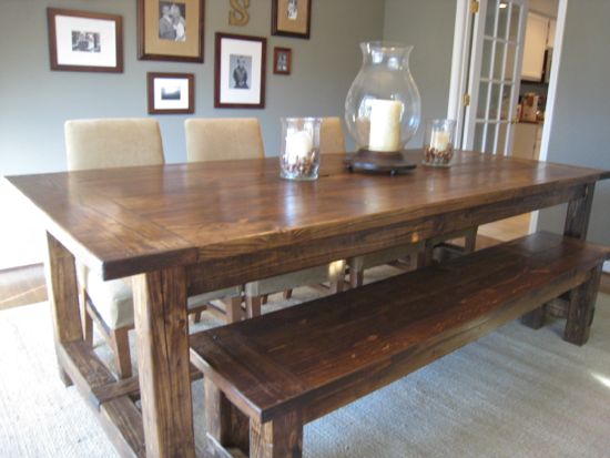 Large DIY Farmhouse Table