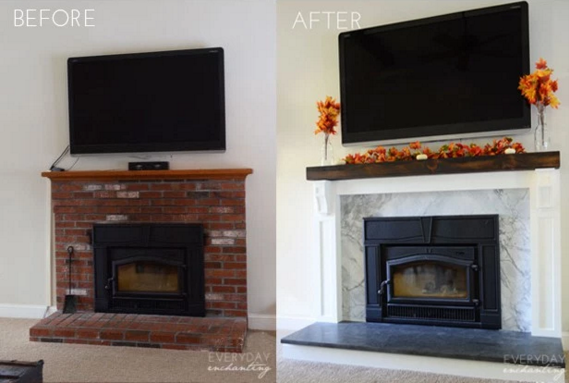 12 Brick Fireplace Makeover Ideas To, How To Modernize Fireplace