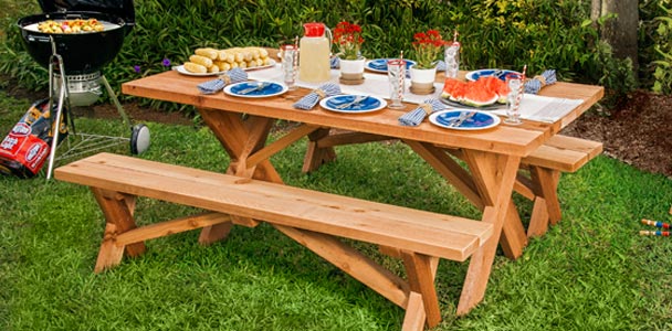 39 Free Picnic Table Plans To Build, Wooden Patio Table Plans Free