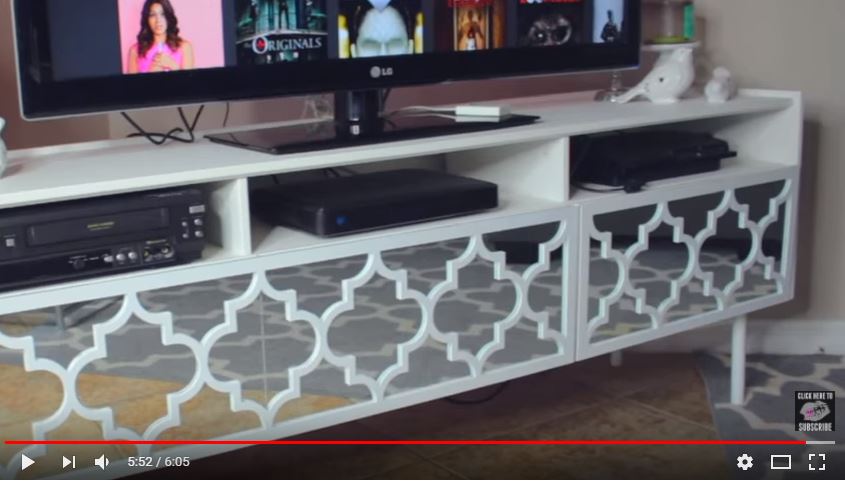 DIY Mirrored TV stand