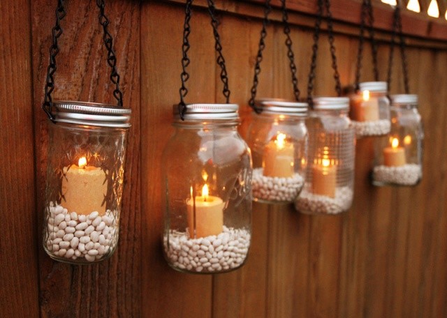Hanging Mason Jar Candles