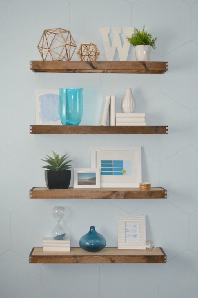 Rustic Design Floating Shelves