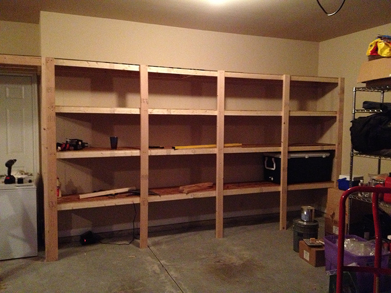 Sturdy DIY Garage Shelves