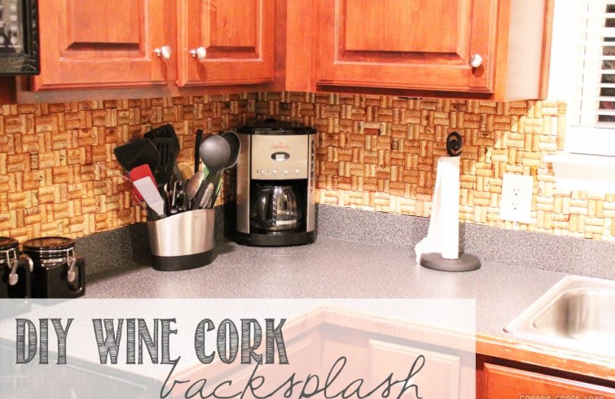 Wine Cork Backsplash Kitchen