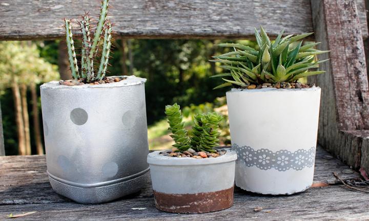 DIY outdoor flower pots