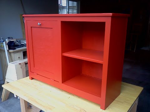Title Out Trash Cabinet With Side Shelves