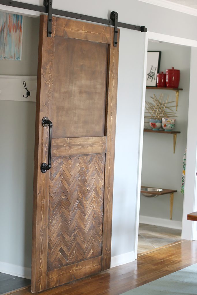 Herringbone Style DIY Barn Door
