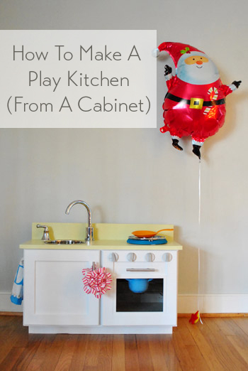 DIY Play Kitchen Cabinet