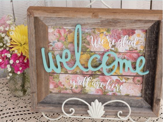 Create a DIY Welcome Sign Using From Frame