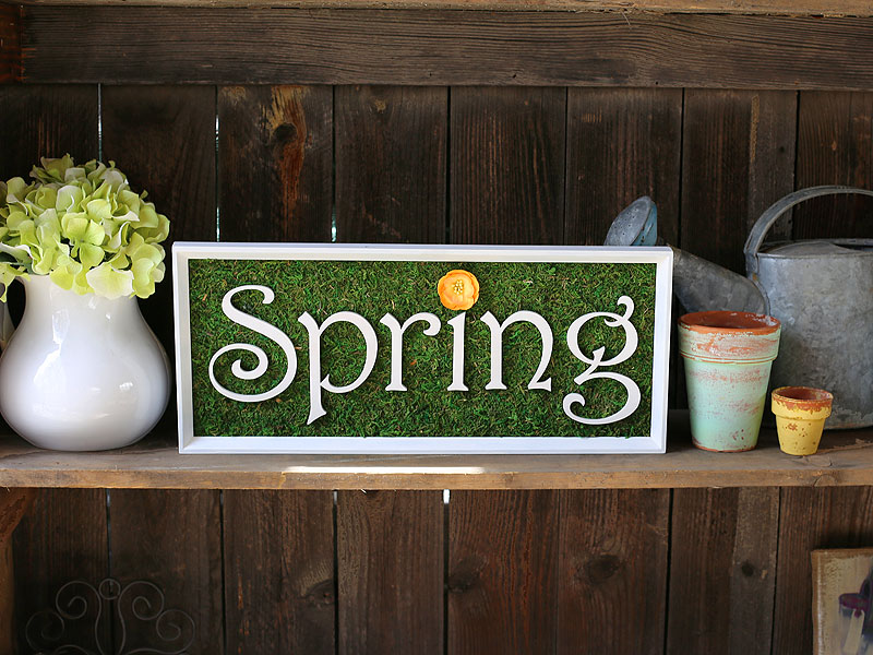 Create a Mossy Spring DIY Wooden Sign