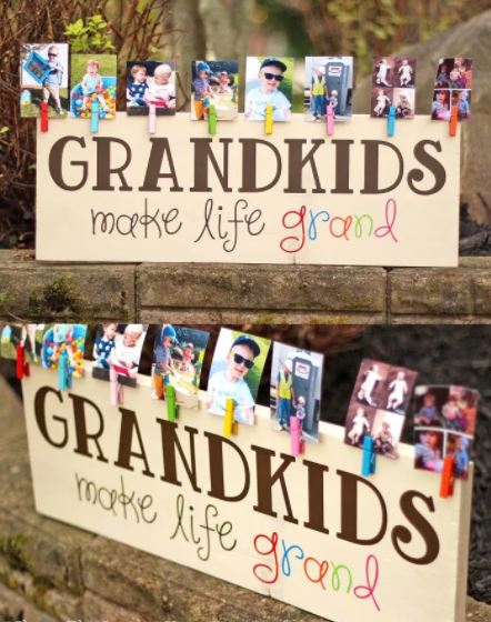 Makes Beautiful Grandparent/Grandkids DIY Wood Sign