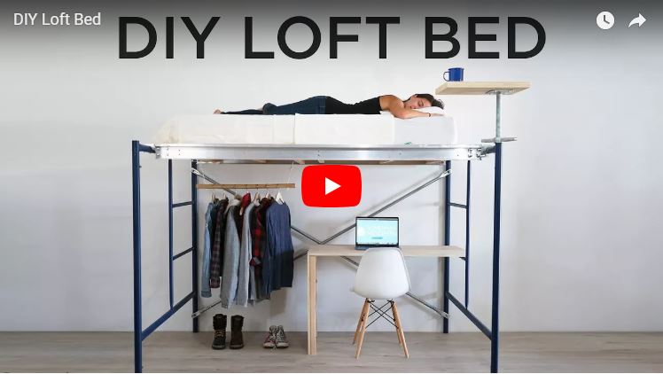 DIY Loft Bed From Scaffolding
