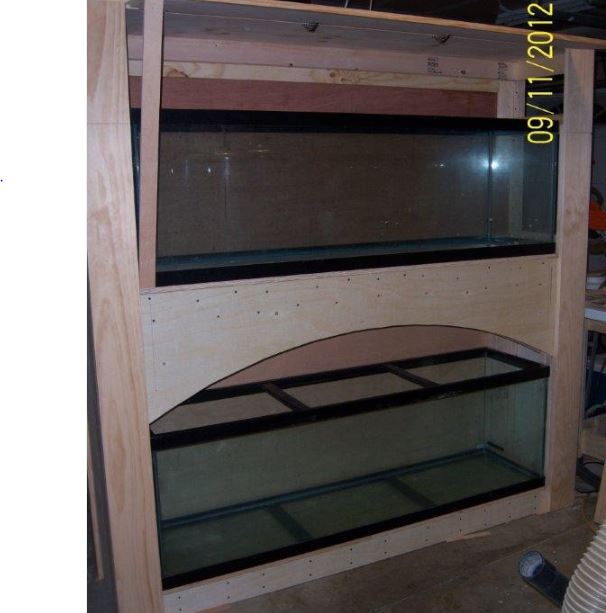 Dual 125 gallon Aquarium Stand